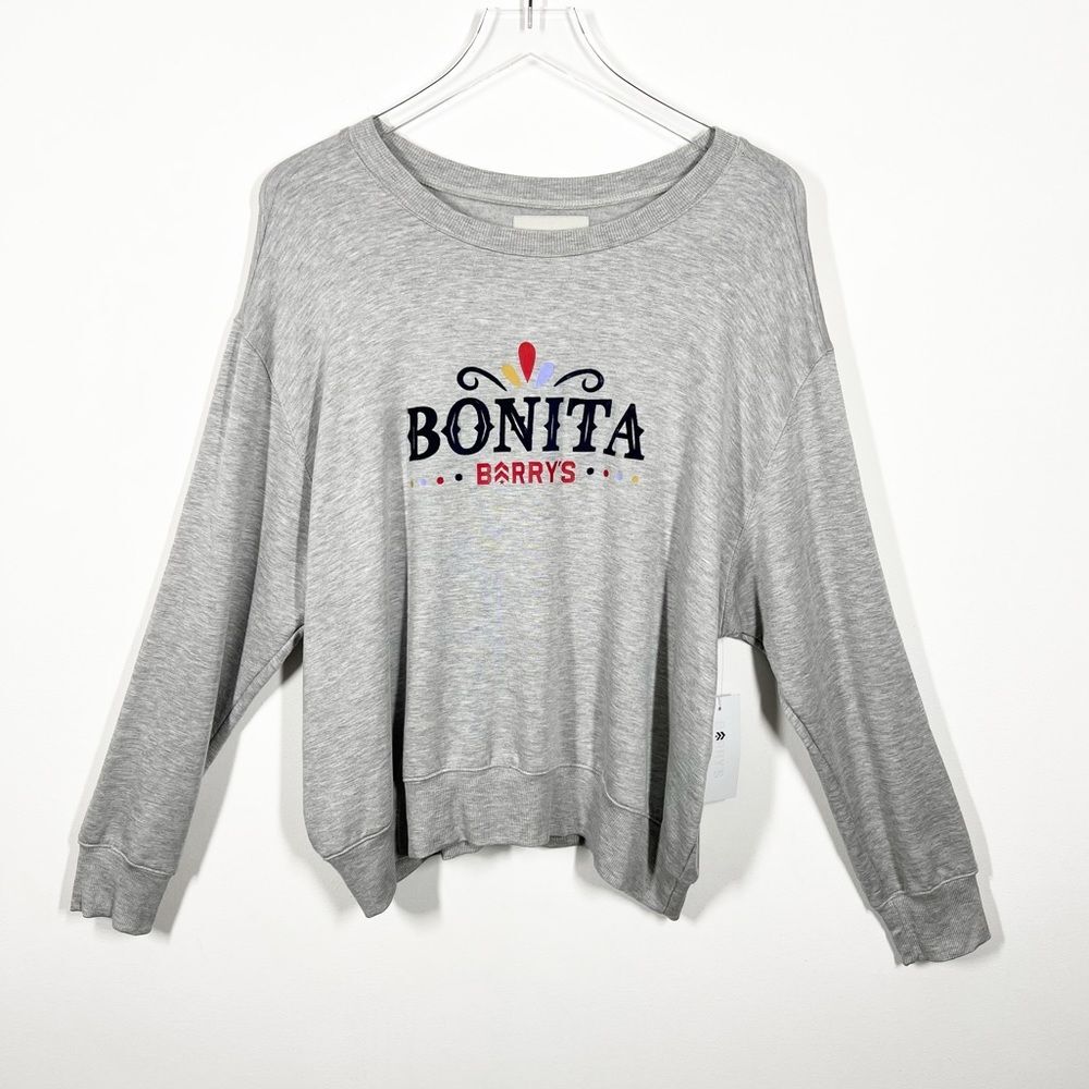 Barry’s Bootcamp Women’s Size Extra Large XL NWT Bonita Springs Sweatshirt Gray